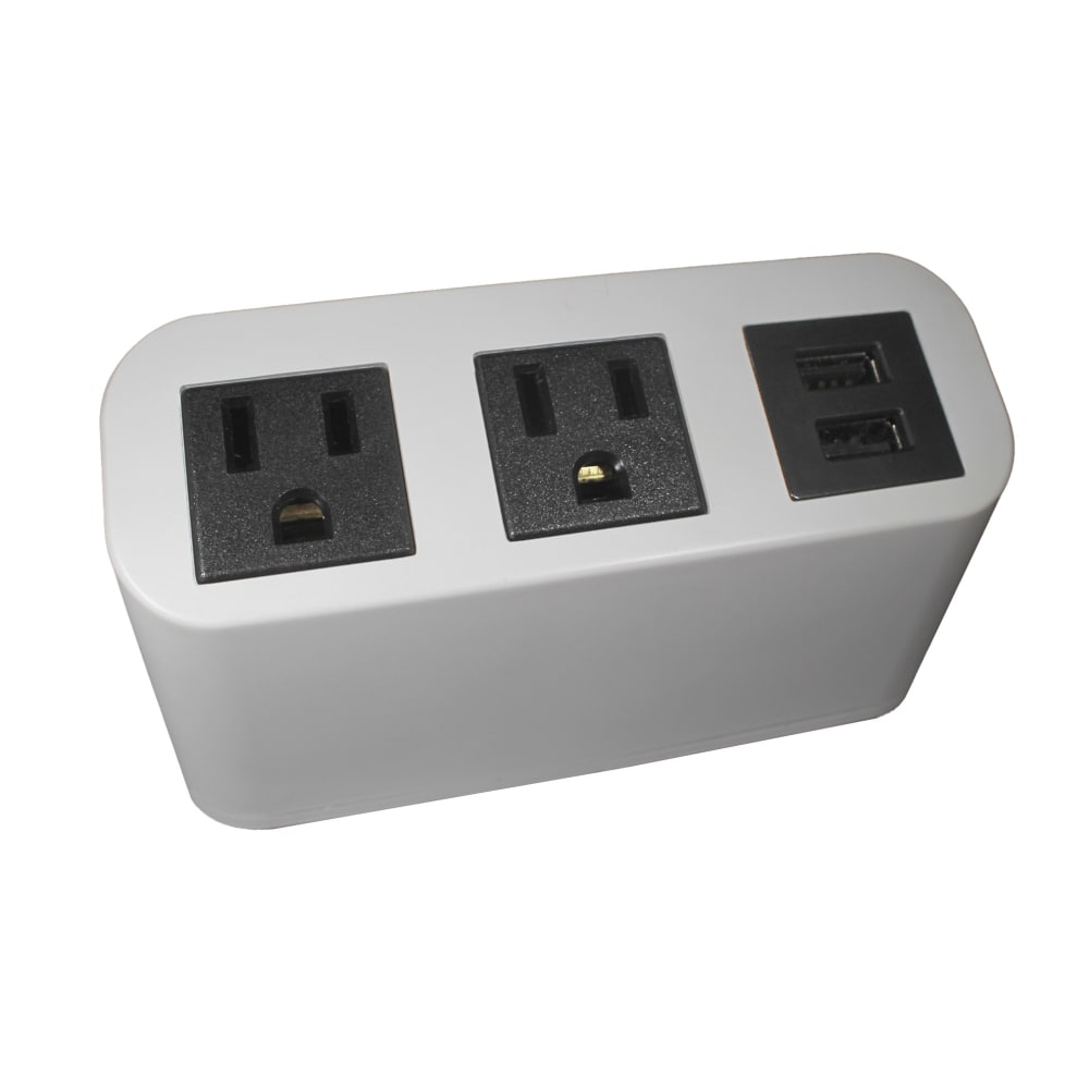 Raffel Edge Power Station, 2 AC Outlets and 2 USB-A Charging Ports, White